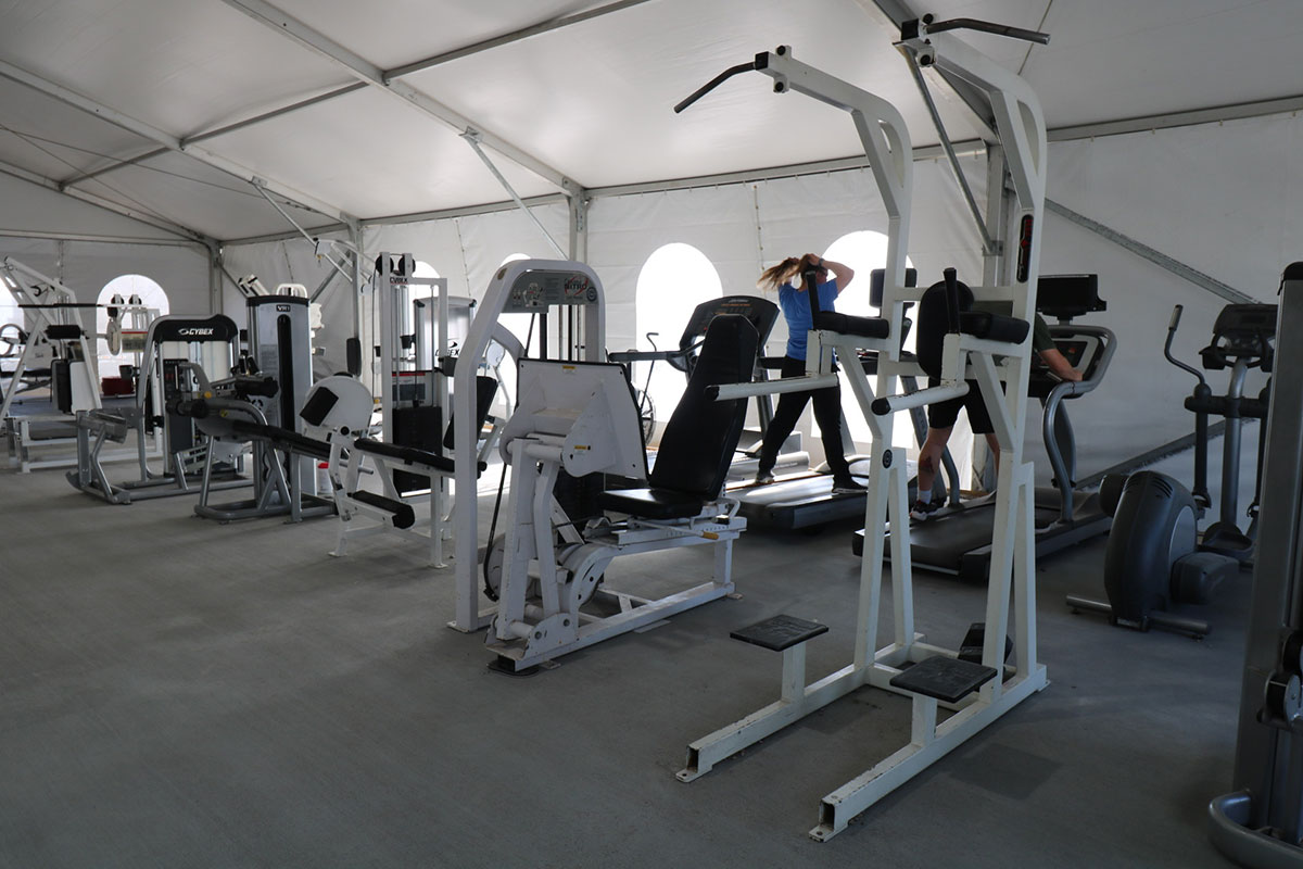 Interior image of a weight room.