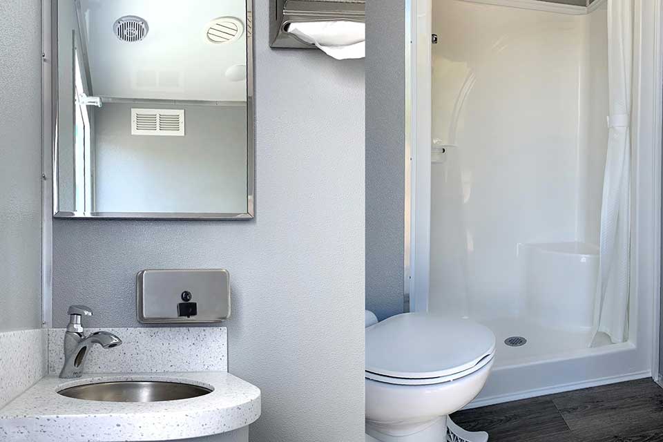Shower trailer interior image
