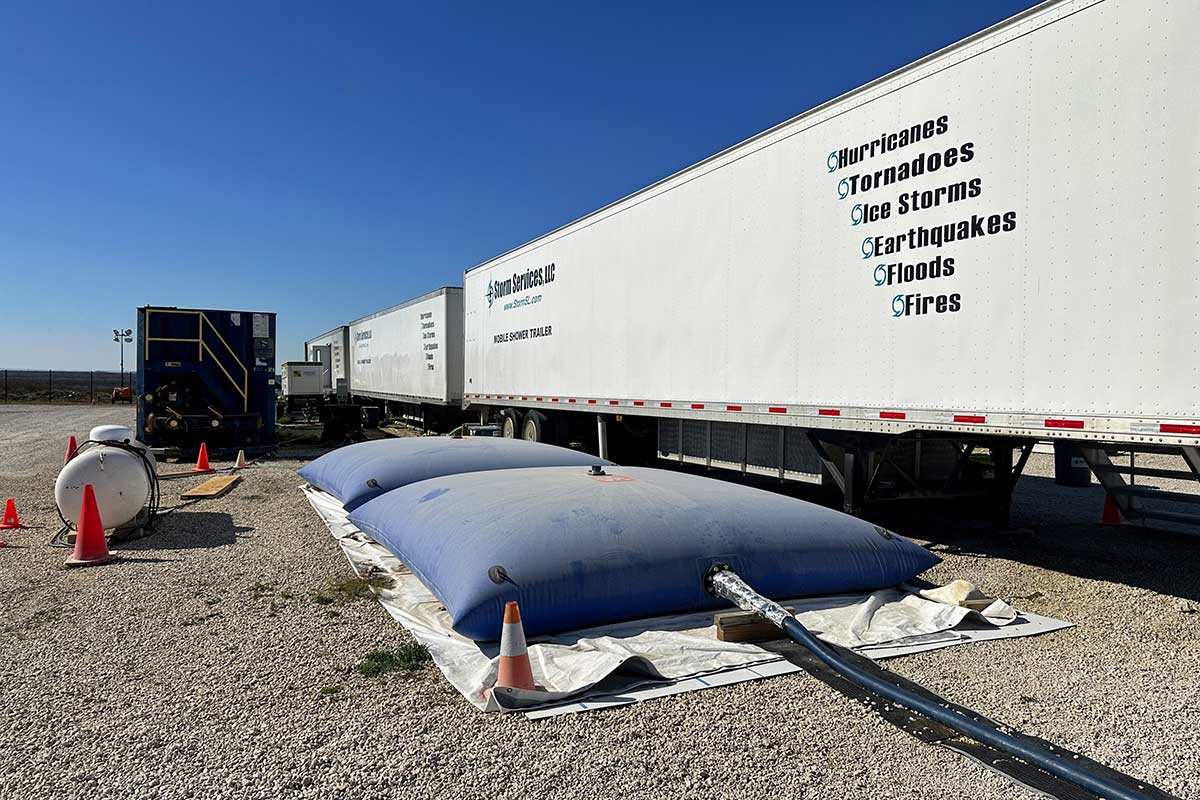 Fresh water, gray water and waste water services available at all base camp deployments.